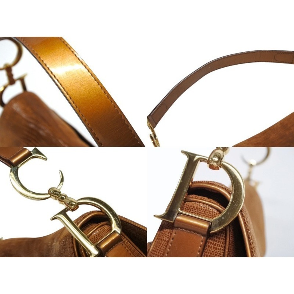 Christian Dior Saddle Bag brown lizard leather - Picture 5 of 10